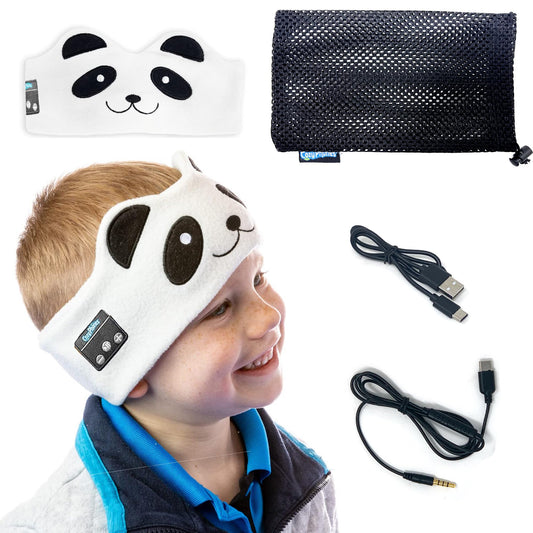 Kids sensory headphones for autism and sound sensitivity – panda design wireless headband headphones