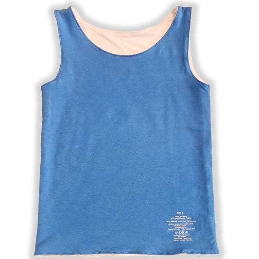 Blue and white reversible sensory compression tank for kids
